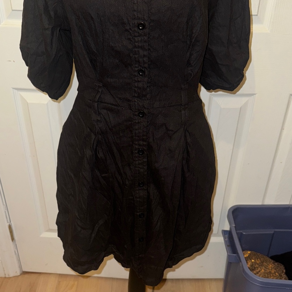 Chic Black Long Sleeve Dress - Picture 3 of 13
